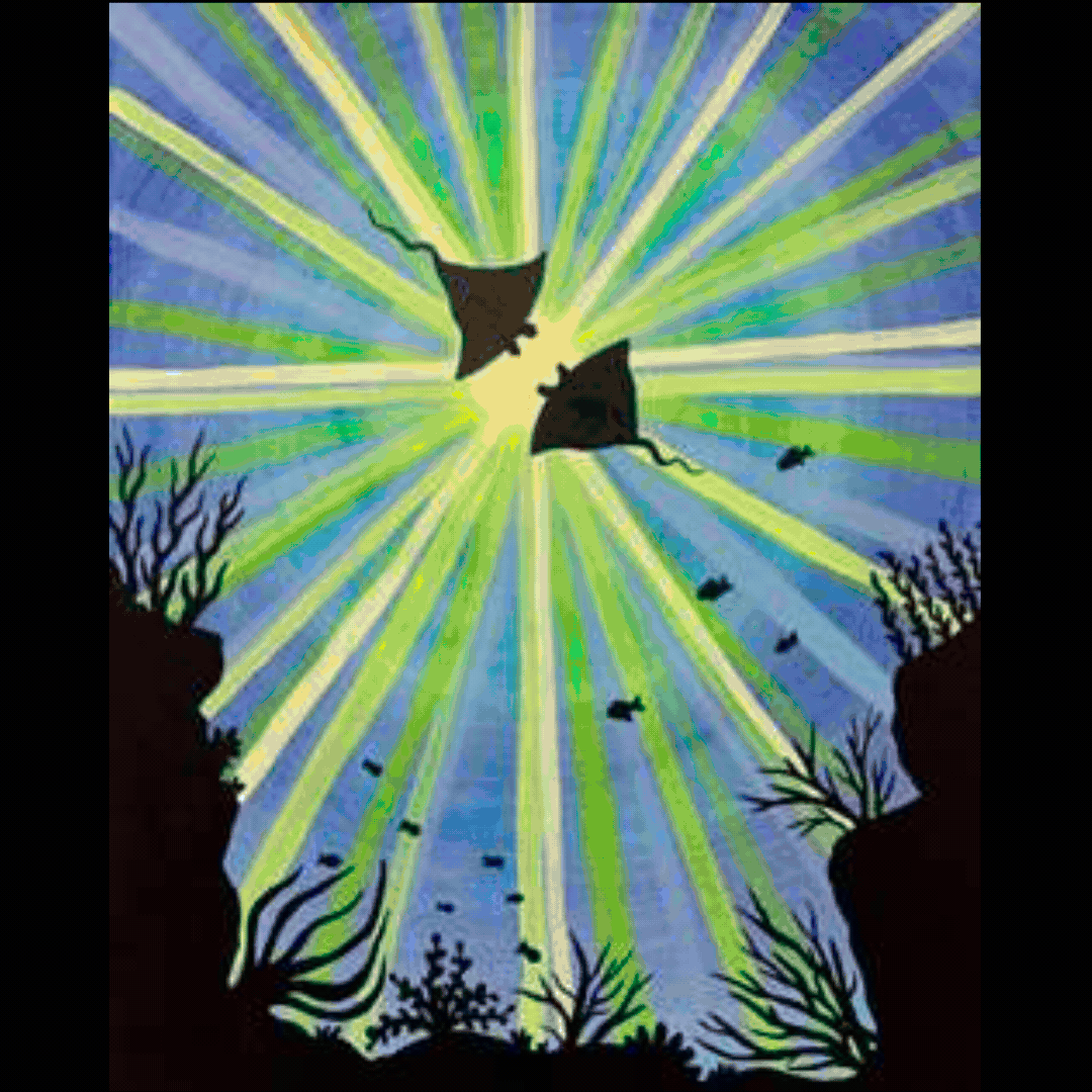 Glowing Underwater Rays